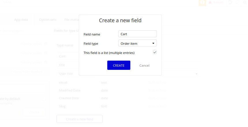create cart field