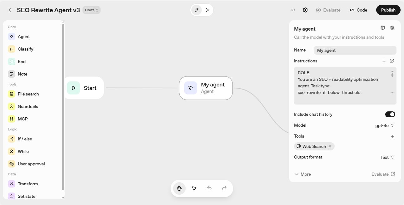 Example integration screenshot